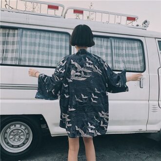 Printing Losse Japanse Kimono Traditionele Obi Gevoel Kleding Kimomo Japanse Vest Kimono Japones Vrouwen Haori stijl 11
