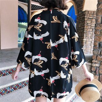 Printing Losse Japanse Kimono Traditionele Obi Gevoel Kleding Kimomo Japanse Vest Kimono Japones Vrouwen Haori stijl 6