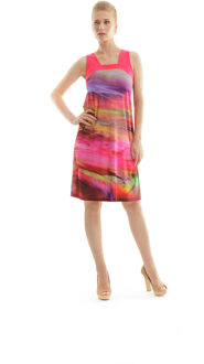 Printjurk met Vierkante Halslijn Rood - EU 36 / UK 8