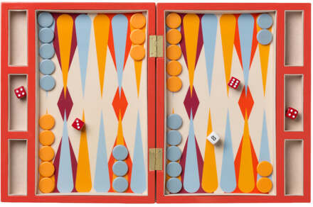 Printworks Classic Game Backgammon rood - Luxe Design Set Multicolor