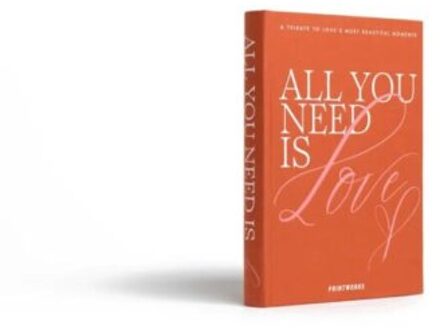 Printworks fotoboek - all you need is love, oranje