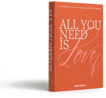 Printworks Fotoboek - All You Need is Love - Oranje