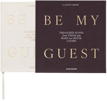 Printworks Gastenboek - Antraciet/Wit Antractiet, Wit