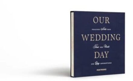 Printworks gastenboek bruiloft - donkerblauw