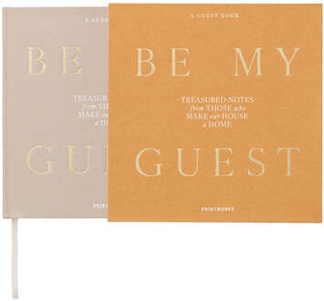Printworks Gastenboek - Geel/Beige Geel, Beige