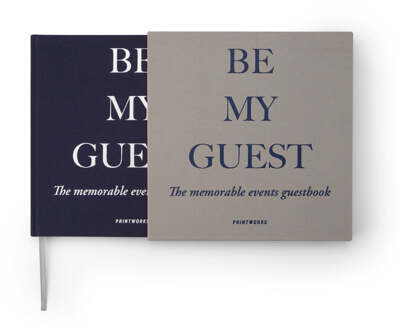 Printworks Gastenboek - Grijs/Marineblauw
