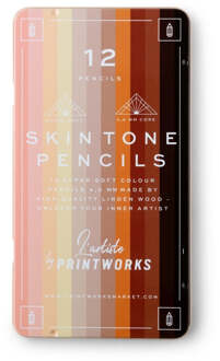 Printworks Kleurpotloden set van 12 - Huidskleur