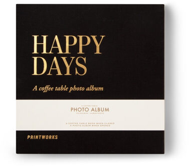 Printworks Photo Album Happy Days S Black Zwart
