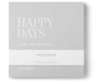 Printworks Photo Album - Happy Days S - Grey Grijs