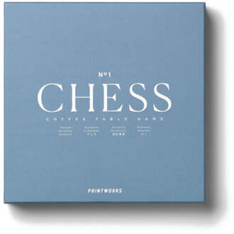 Printworks Spel Classic - Schaakspel - Dusty Blue Blauw