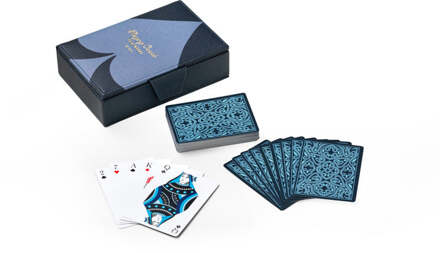 Printworks Spel Reverra - Dubbele Speelkaarten Donkerblauw