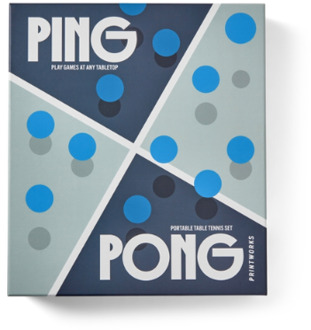 Printworks Sport Games Portable Tafeltennis Ping Pong Blauw