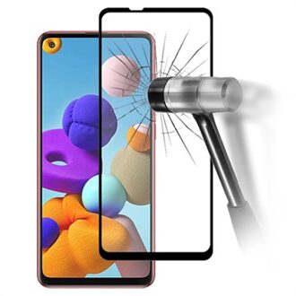 Prio 3D Samsung Galaxy A21s Screenprotector van gehard glas - 9H - Zwart