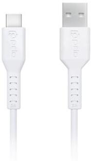 Prio USB-A / USB-C kabel met hoge snelheid - 3A, 1,2 m - Wit