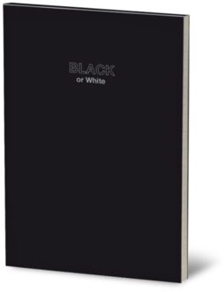 Prisma colors notitieboekje, formaat 17 x 24 cm., gelinieerd, kleur black or white