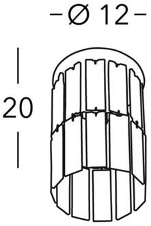 Prisma plafondlamp, kristal en goud 24 kt helder, goud