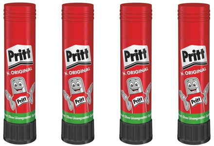 Pritt 4x stuks uitwasbare Pritt lijmstiften 22 gram