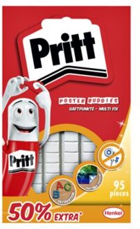 Pritt Buddies Pritt dubbelzijdige kleefpad poster blister a 95 stuks 50% gratis Wit
