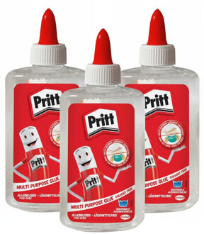 Pritt Multi Glue alleslijm - 3x - fles 150 gr - hobbylijm - knutsellijm - voor diverse materialen
