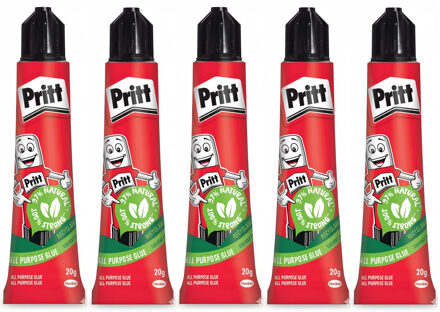 Pritt Multi Glue alleslijm - 5x - tube 20 gr - hobbylijm - knutsellijm - voor diverse materialen