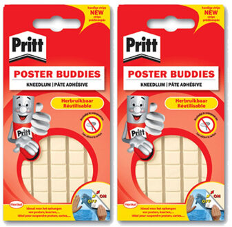 Pritt Plak gummetjes/kneed lijm 190 stuks - Bevestigings kneedlijm/plakkers