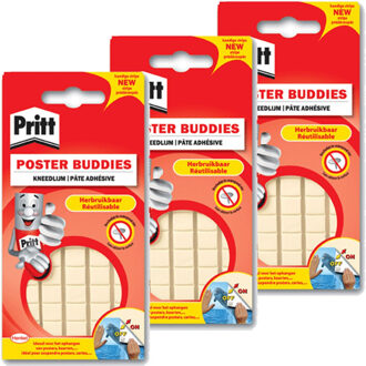 Pritt Plak gummetjes/kneed lijm 285 stuks - Bevestigings kneedlijm/plakkers