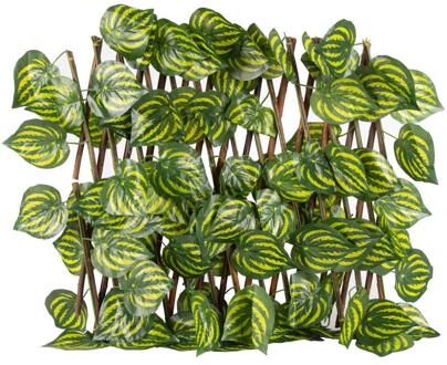 Privacy Hek Telescopische Kunstmatige Ivy Vine Hek Haagplant Privacy Screen Decor Voor Kas Achtertuin Balkon Tuin Hek 40cm B