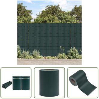 Privacy Scherm - Matgroen PVC-coating - 35 x 0.19 m - Weerbestendig - Set van 4