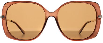 Prive Revaux Square Womens Latte Brown Gold Vintage Babe - maat Bruin
