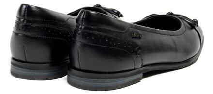 Priya Leren Dames Zwarte Ballerina's - EU 40.5 / UK 7