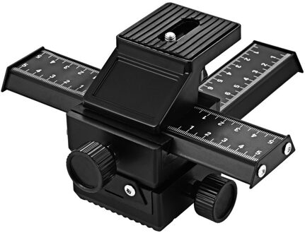 Pro 4 Manier Magnesium Legering Macro-Focusing Rail Slider Close-Up Schieten Fotografie Statiefkop Voor Dslr Camera