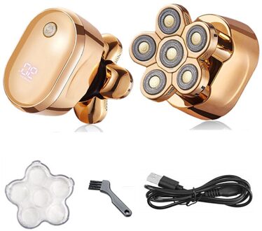 Pro 6in1 Grooming Kit Elektrische Scheerapparaat Baard Trimmer Scheerapparaat Voor Mannen Facial Body Kaal Scheren Machine Oplaadbare enkel en alleen machine