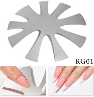 Pro 9 Maten Makkelijk Franse Glimlach Cut V Lijn Amandel Vorm Tips Manicure Edge Trimmer Nail Cutter Acryl Roze Wit franse Nagels Q16708