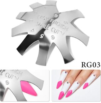 Pro 9 Maten Makkelijk Franse Glimlach Cut V Lijn Amandel Vorm Tips Manicure Edge Trimmer Nail Cutter Acryl Roze Wit franse Nagels Q16710