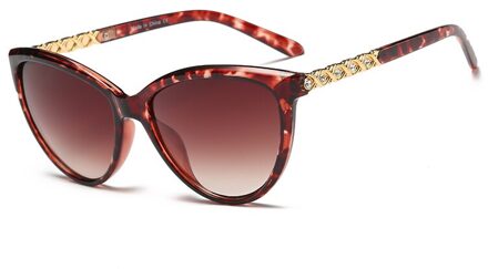 Pro Acme Retro Cat Eye Zonnebril Vrouwen Gepolariseerde Lady Elegante Zonnebril Vrouwelijke Rijden Eyewear Lunette Soleil Femme PB1223 C6 rood luipaard