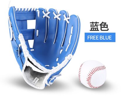 Pro Baseball Handschoen Lederen Luxe Training Softbal Apparatuur Honkbal Handschoenen Mini Mannen Guante Beisbol Sportkleding BY50BQ Blauw