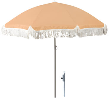 pro Beach Strand Parasol Bali - D180 cm - geel - opvouwbaar - inclusief grondpen