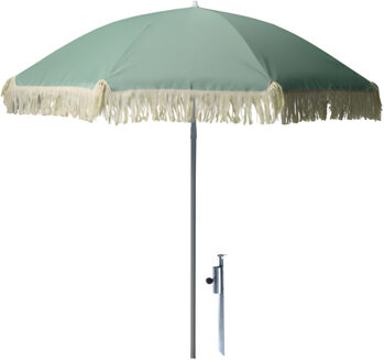 pro Beach Strand Parasol Bali - D180 cm - groen - opvouwbaar - inclusief grondpen