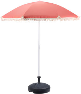 pro Beach tuin Parasol Aruba - kantelbaar - D180 cm - roze - waterafstotend - incl parasolvoet