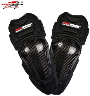 PRO-BIKER Motorfiets Koolstofvezel Kneedpads Elbow & Knee Pads Protectors Guards Motocross Apparatuur Knie Bescherming Gear