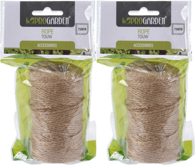 Pro Garden 2x Rolletjes touw 75 meter