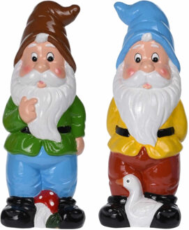 Pro Garden 2x stuks tuinkabouters keramiek 30 cm