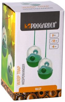 Pro Garden 2x Wespenvangers/wespenvallen groen 16 cm - Insectenvangers/insectenvallen - Insectenbestrijding