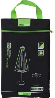 Pro Garden Afdekhoezen/beschermhoezen parasol 50 x 175 cm - Parasolhoezen Zwart