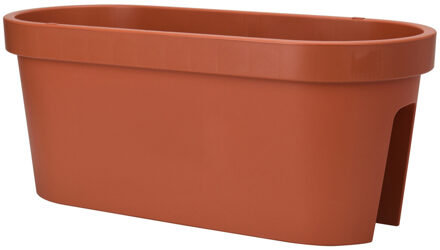 Pro Garden Balkon plantenpot/bloempot - terracotta - 60 x 25 cm - ovaal - kunststof