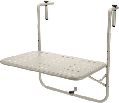 Pro Garden Balkon tafel - metaal - mat beige - 60 x 43 cm