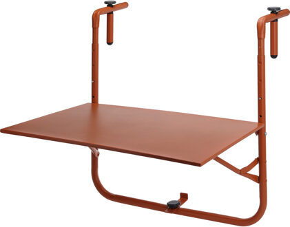 Pro Garden Balkon tafel - metaal - mat terracotta - 60 x 43 cm