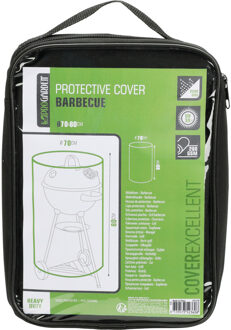 Pro Garden Barbecue afdekhoes - zwart - polyester - 70 x 80 cm - waterdicht - UV-bescherming - BBQ hoes
