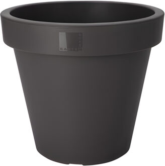 Pro Garden Bloempot - antraciet - rond - D30 cm - kunststof - plantenpot - tuin buiten