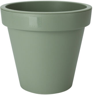 Pro Garden Bloempot - donkergroen - rond - D20 cm - kunststof - plantenpot - tuin buiten